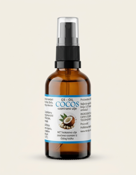 O3 COCONUT OIL - Kokosovo ulje zasićeno ozonom iz čistog kisika, za oralnu primjenu, sprej, 50 ml