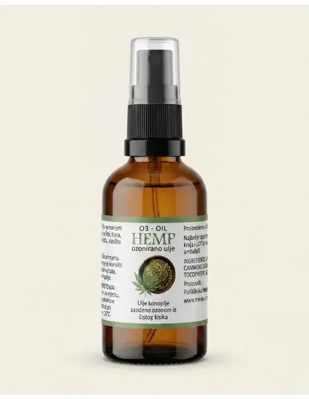 O3 HEMP OIL - Ulje konoplje zasićeno ozonom iz čistog kisika, za oralnu primjenu, sprej, 50 ml