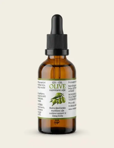 O3 OLIVE OIL - Maslinovo ulje zasićeno ozonom iz čistog kisika, za primjenu na koži, pipeta, 50 ml