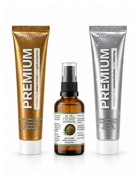 Premium Oral Care Set -  O3 ulje konoplje + 2 Premium paste