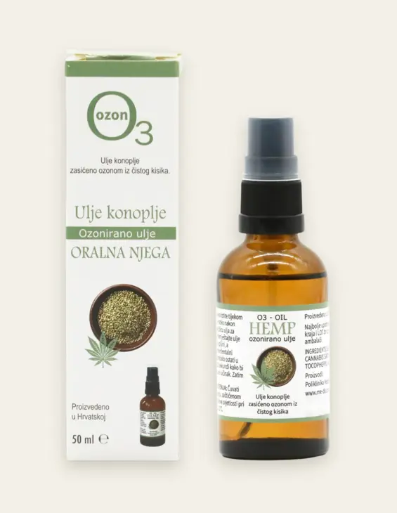 O3 HEMP OIL - Ulje konoplje zasićeno ozonom iz čistog kisika, za oralnu primjenu, sprej, 50 ml - Slika 2