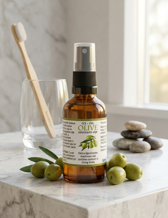 O3 OLIVE OIL - Maslinovo ulje zasićeno ozonom iz čistog kisika, za oralnu primjenu, sprej, 50 ml - Slika 3