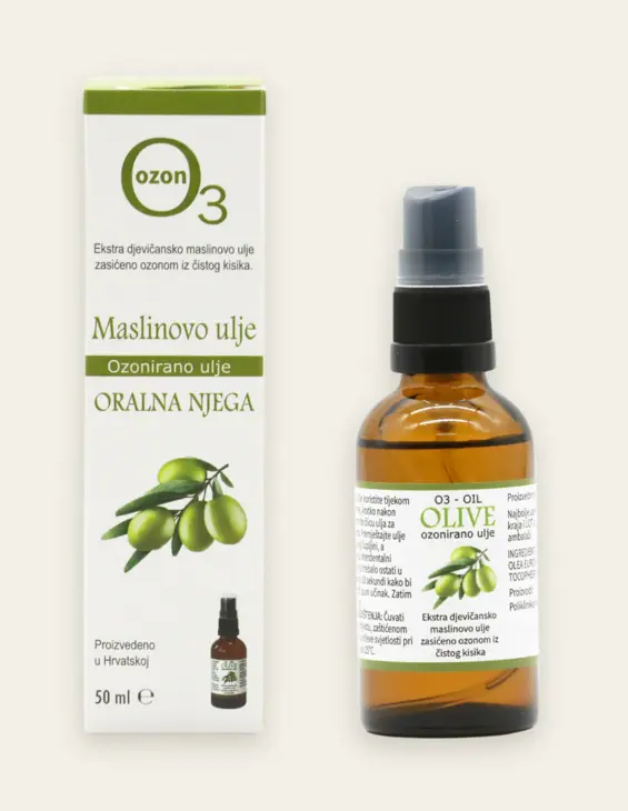O3 OLIVE OIL - Maslinovo ulje zasićeno ozonom iz čistog kisika, za oralnu primjenu, sprej, 50 ml - Slika 2